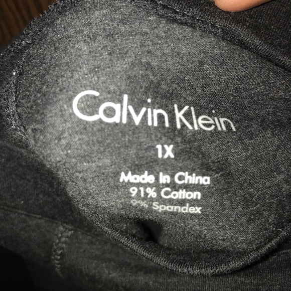 NWT Calvin Klein Pants w/ Button Detail-1X - Picture 6 of 6
